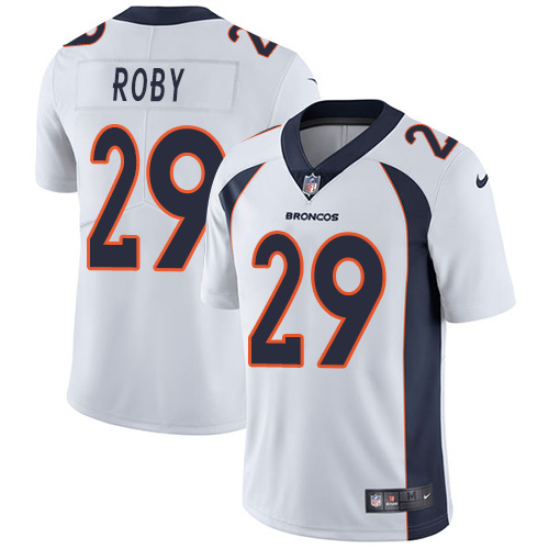 Nike Broncos #29 Bradley Roby White Men's Stitched NFL Vapor Untouchable Limited Jersey - Click Image to Close
